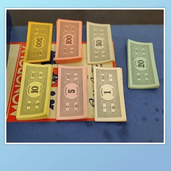 Monopoly 1937 Vintage Board Game Blue Box Parker Brothers Wood Pieces Complete W - Picture 5 of 9